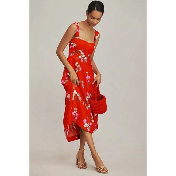 Maeve Sleeveless d Seamed Slip Midi Dress 3X - Picture 3 of 4